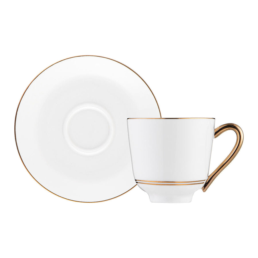 İstanbul Porselen Semin 2 Kişilik Double Kahve Fincan Takımı Gold 140 ml - 9