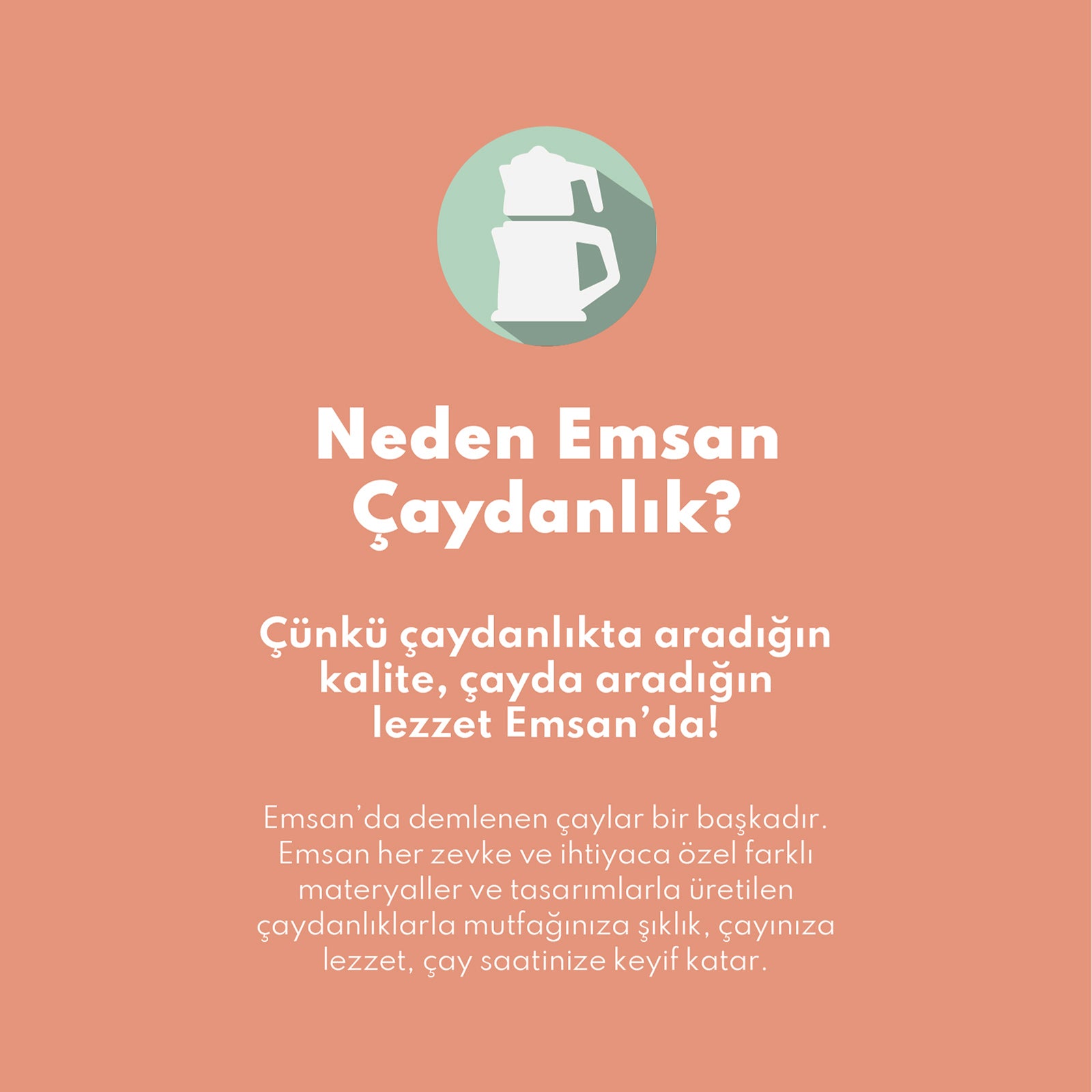 Emsan Soft Maxi İndüksiyon Tabanlı Çaydanlık Takımı 1.2-2.5Lt