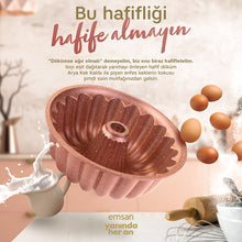 Emsan Arya Döküm Kek Kalıbı Golden Pink 24 cm - 2