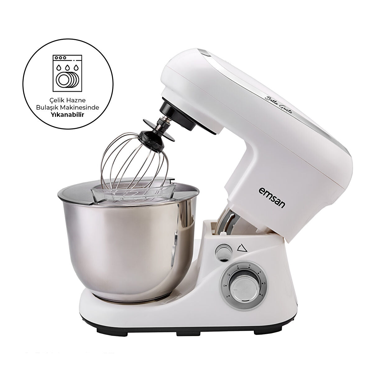 Emsan Bella Gusto Beyaz Hamur Yoğurma Makinesi 1300W 5L - 7