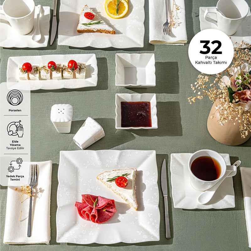 Emsan Bahar Porselen 32 Parça 6 Kişilik Kahvaltı/Servis Takımı - 4