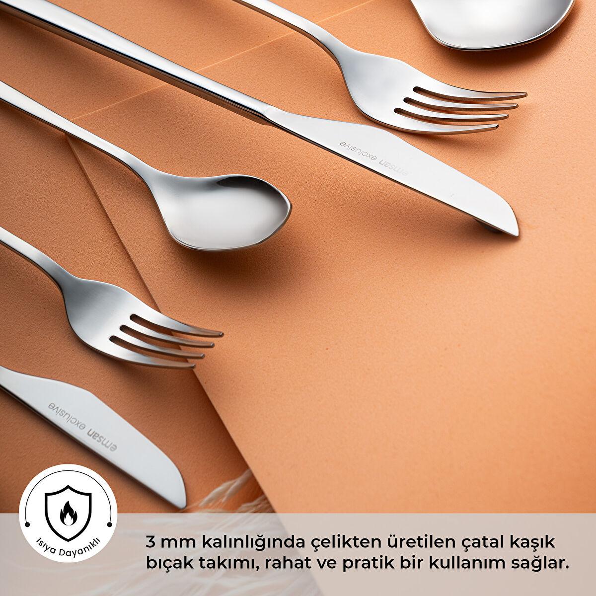 Emsan Alisa 84 Parça 12 Kişilik Kutulu Çatal Kaşık Bıçak Takımı - 4