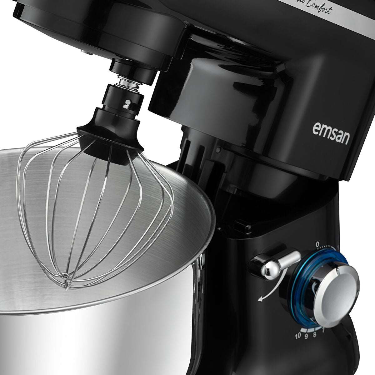 Emsan Bella Gusto Comfort Kıyma Çekme Aparatlı Hamur Yoğurma Makinesi Siyah 1300W 5,5L - 8