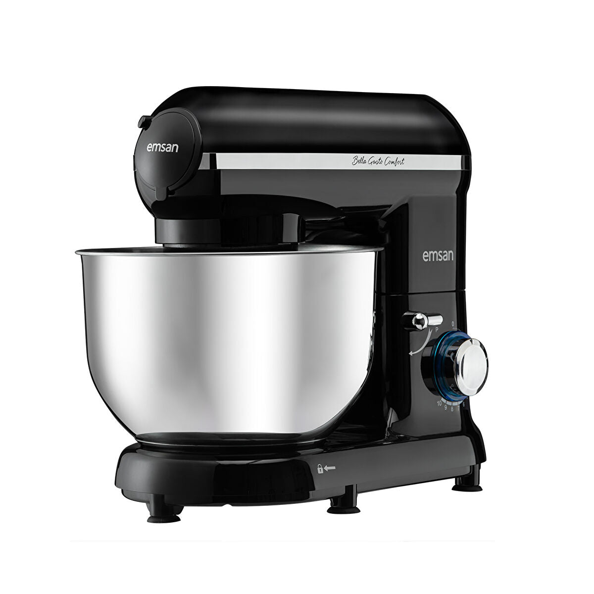 Emsan Bella Gusto Comfort Kıyma Çekme Aparatlı Hamur Yoğurma Makinesi Siyah 1300W 5,5L - 7