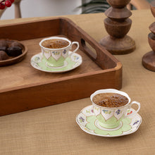 Emsan Kır Çiçekleri 2 Kişilik Kahve Fincan Takımı Yeşil 80 ml - 2