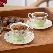 Emsan Kır Çiçekleri 2 Kişilik Kahve Fincan Takımı Yeşil 80 ml