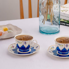Emsan Kır Çiçekleri 2 Kişilik Kahve Fincan Takımı Mavi 80 ml - 2