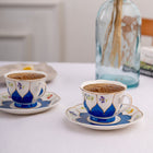 Emsan Kır Çiçekleri 2 Kişilik Kahve Fincan Takımı Mavi 80 ml - 3