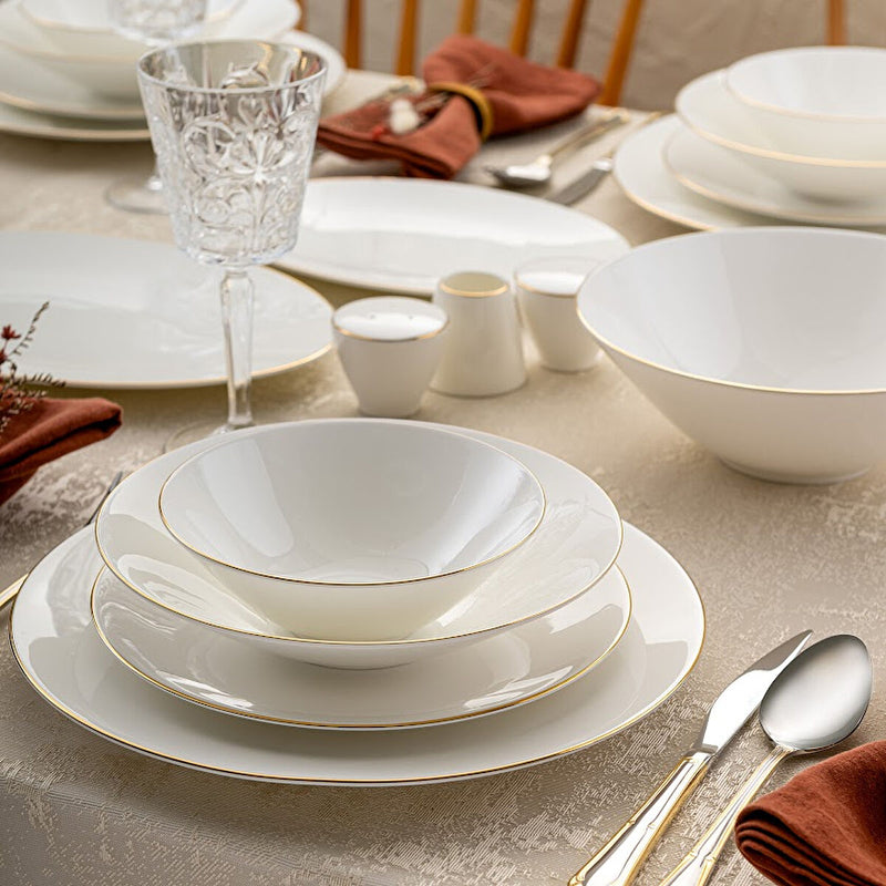 Emsan Elmira Gold Fine Bone 59 Parça 12 Kişilik Yemek Takımı - 7