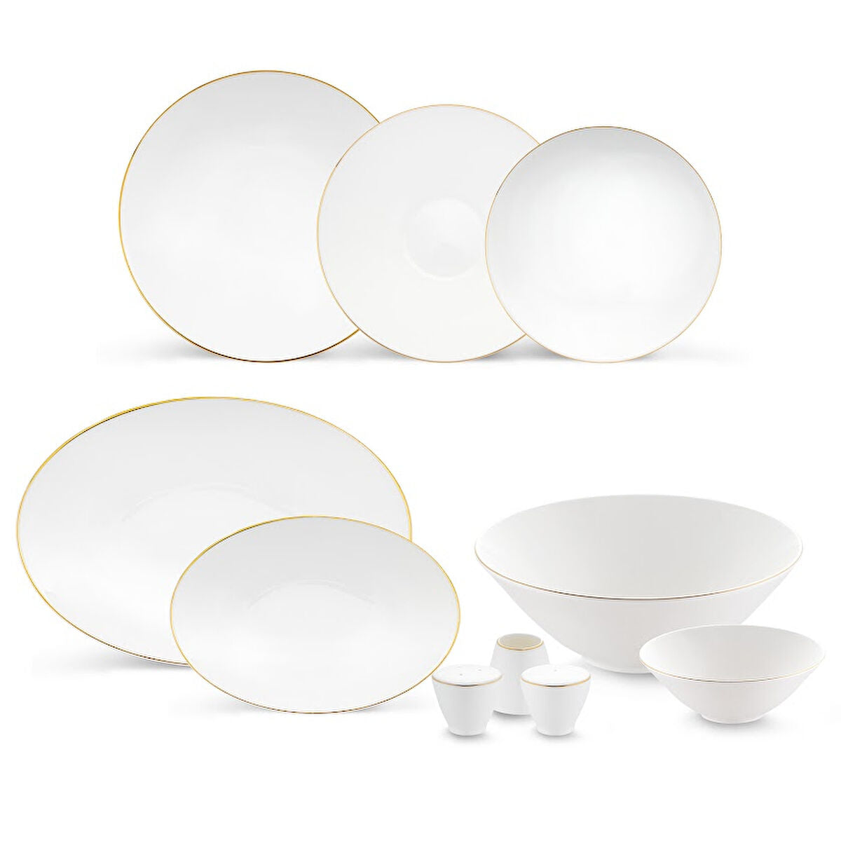 Emsan Elmira Gold Fine Bone 59 Parça 12 Kişilik Yemek Takımı - 10