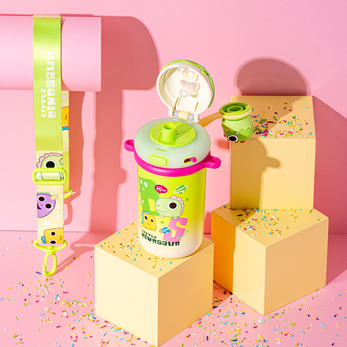 Emsan Baby Dinosaur Termos Yeşil 450 ml - 6