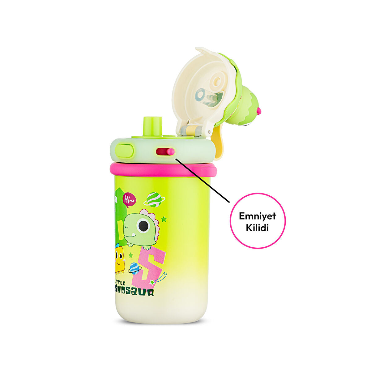Emsan Baby Dinosaur Termos Yeşil 450 ml - 9