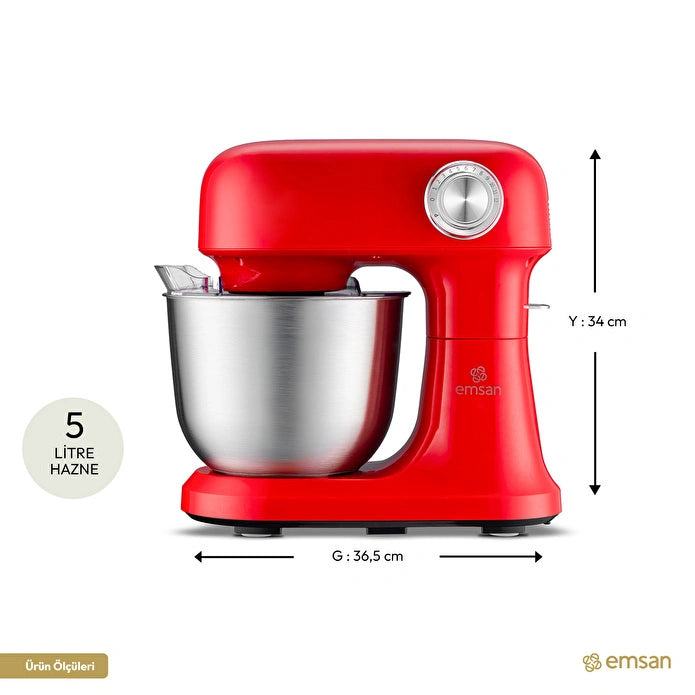 Emsan Bella Gusto Pro Stand Mikser Kırmızı 1500W (Kopya)