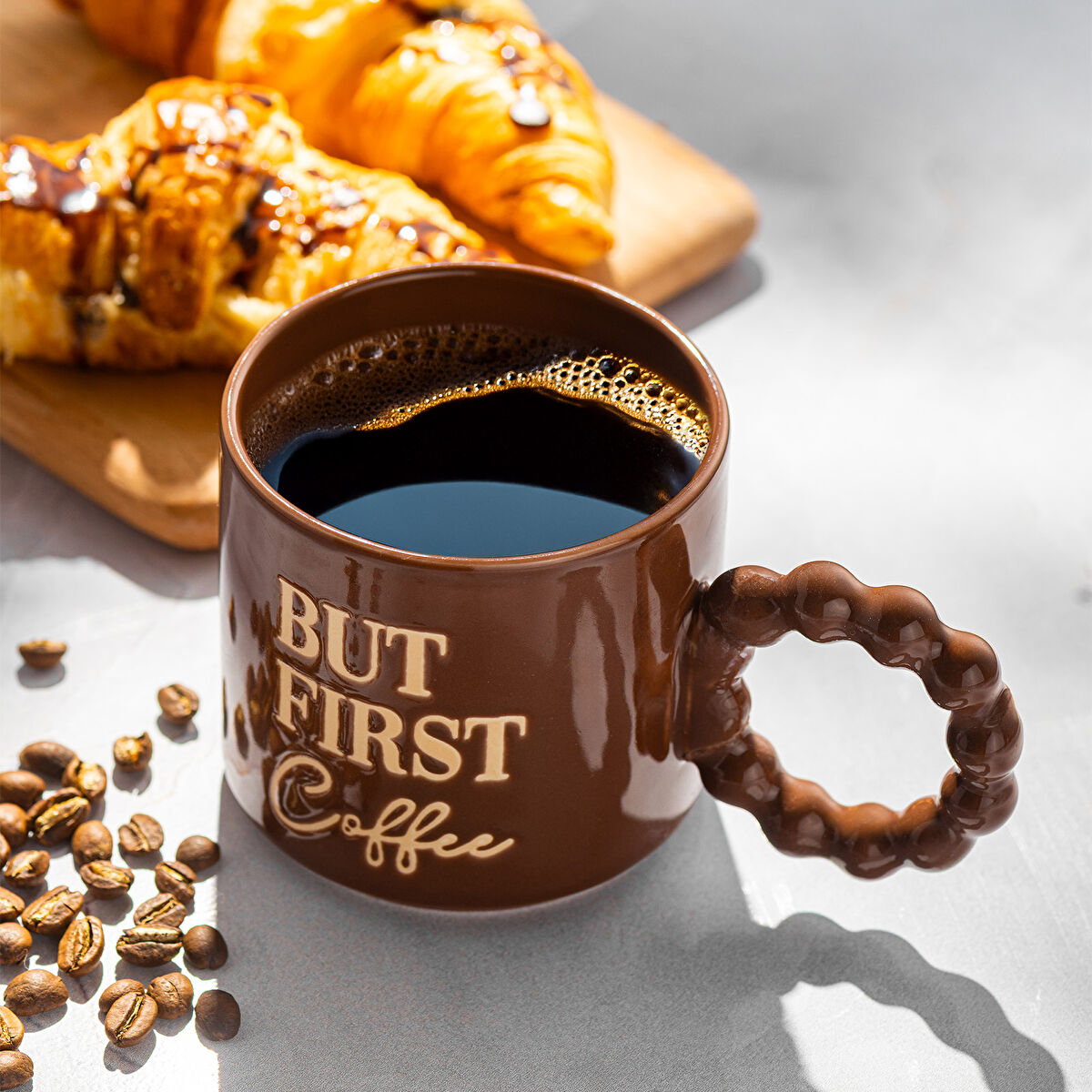 Emsan But First Coffee Kahverengi Kupa 310 ml - 2