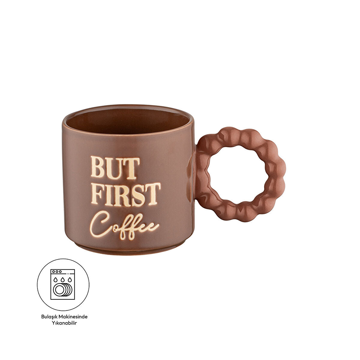 Emsan But First Coffee Kahverengi Kupa 310 ml - 6