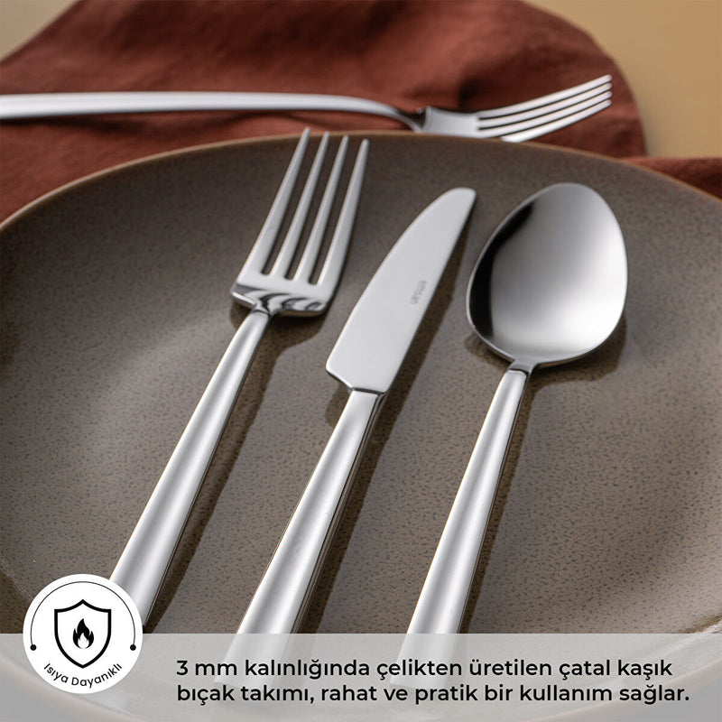 Emsan Çınar 24 Parça Kutulu Çatal Kaşık Bıçak Takımı - 3