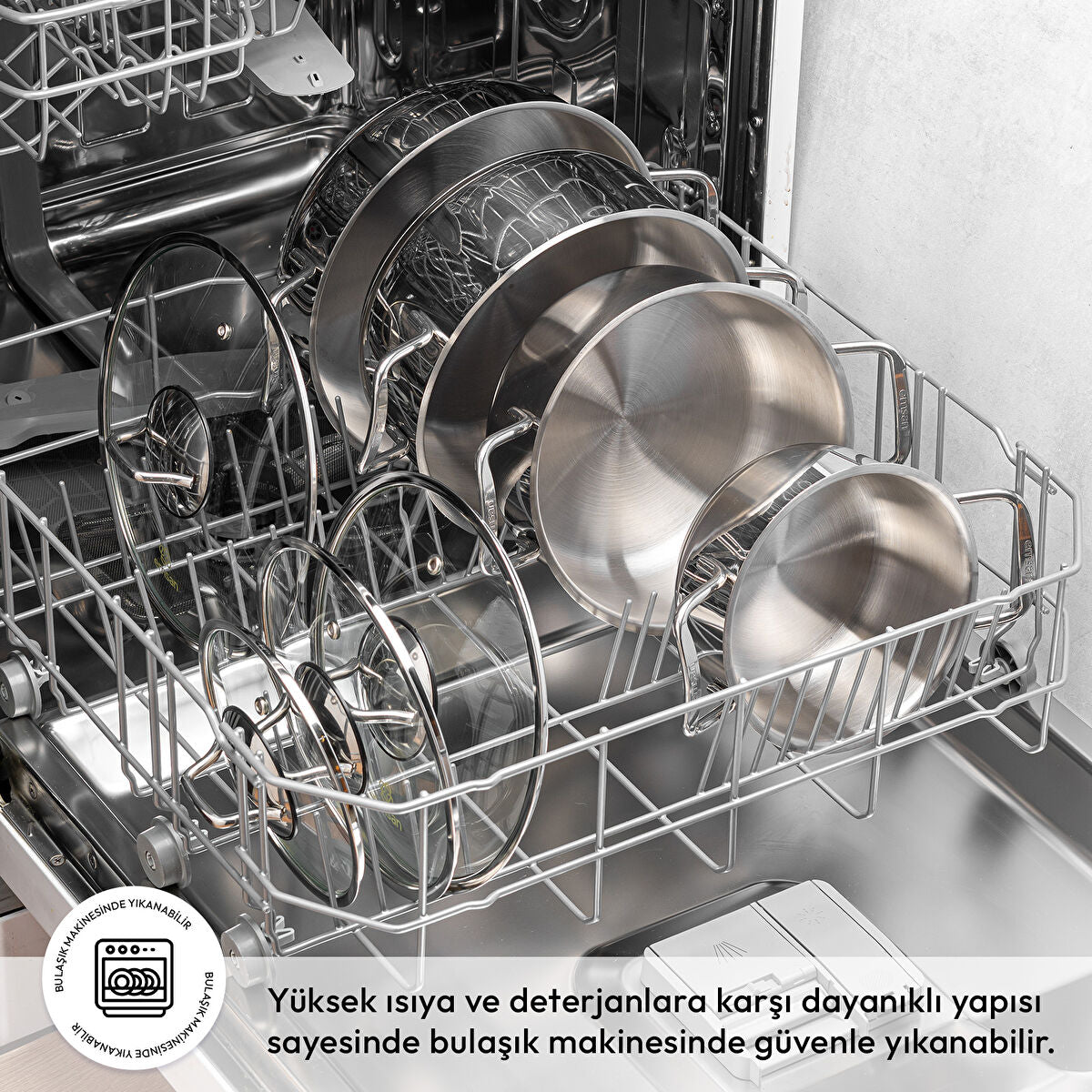 Emsan Demre 8 Parça Çelik Tencere Seti - 4