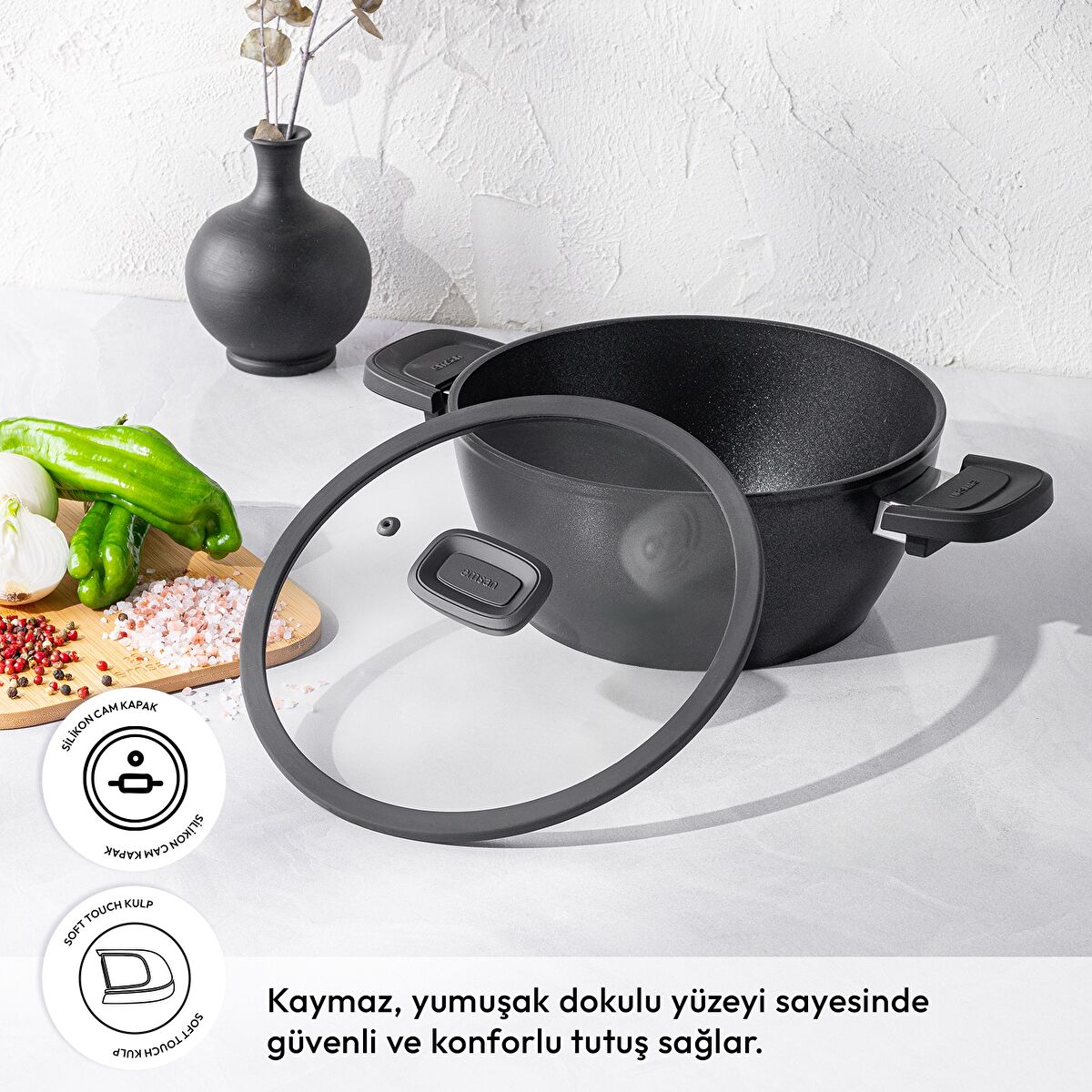 Emsan Diamente Derin Tencere 24 cm - 2