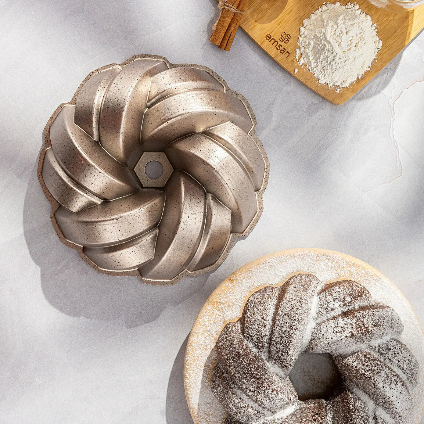 Emsan Golden Slice Döküm Kek Kalıbı 25 cm