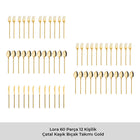 Emsan Lora Parlak Gold 60 Parça 12 Kişilik Çatal Kaşık Bıçak Takımı - 6