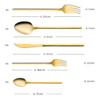 Emsan Lora Parlak Gold 60 Parça 12 Kişilik Çatal Kaşık Bıçak Takımı - 5