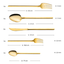Emsan Lora Parlak Gold 60 Parça 12 Kişilik Çatal Kaşık Bıçak Takımı - 5