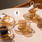 Emsan Muhabbet Amber 6'lı Cam Kahve Fincanı 100 ml - 2