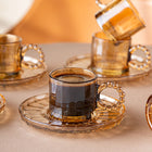 Emsan Muhabbet Amber 6'lı Cam Kahve Fincanı 100 ml - 3