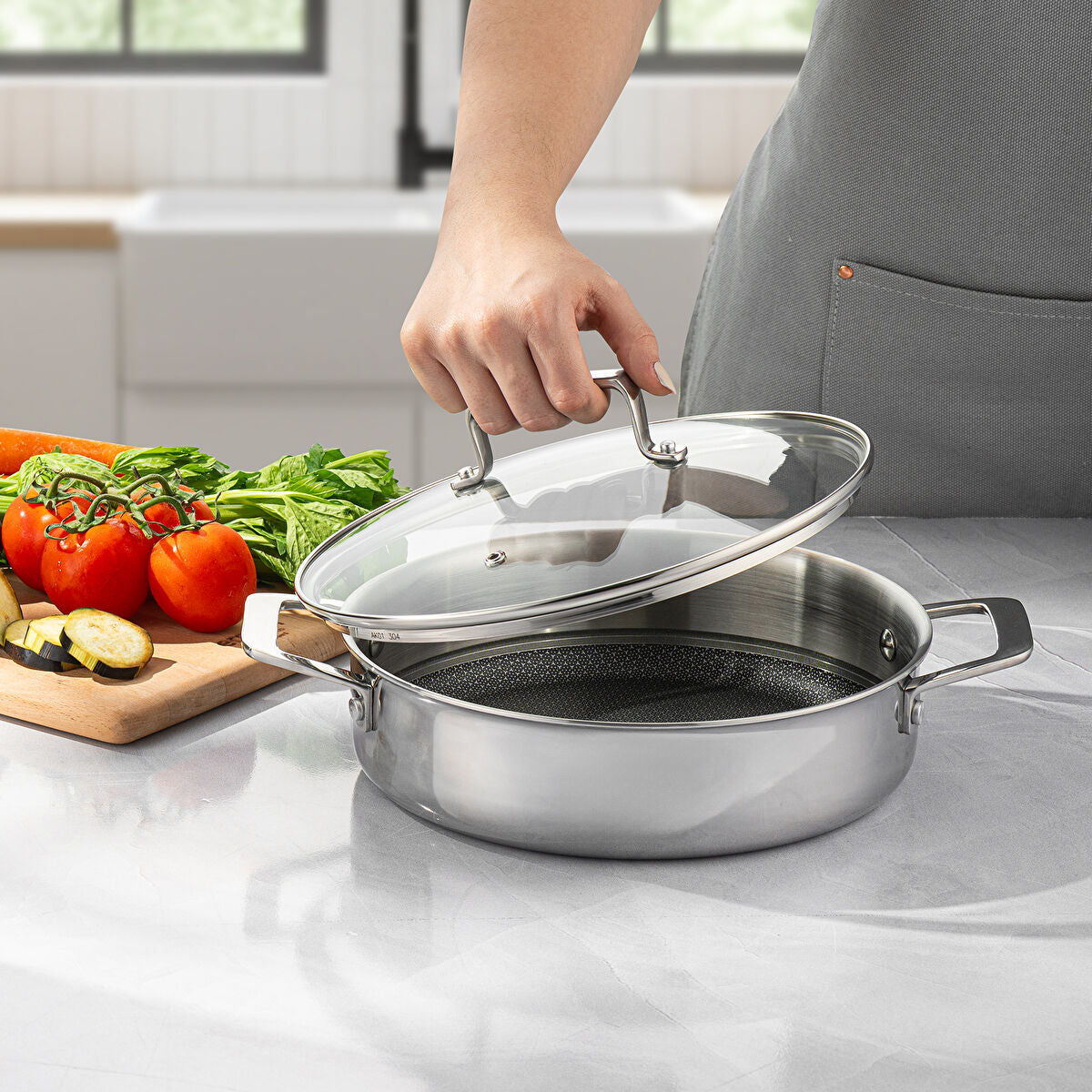 Emsan Pro Tri Ply Karnıyarık Tencere Çelik 24 cm - 3
