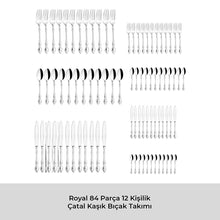 Emsan Royal 84 Parça 12 Kişilik Çatal Kaşık Bıçak Takımı Lüks Kutulu - 8