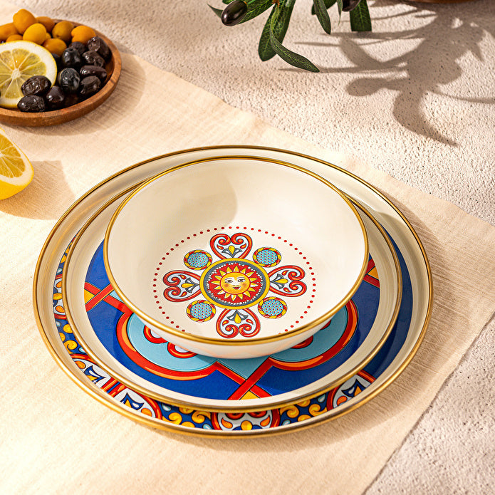 Emsan Solemar Emaye Çukur Tabak 18cm