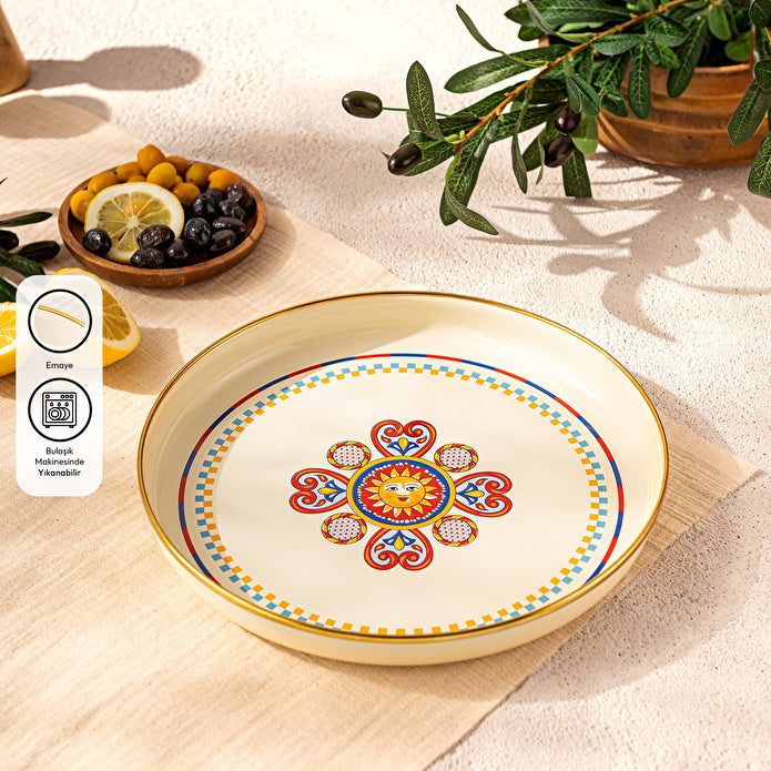 Emsan Solemar Emaye Sunumluk 28 cm