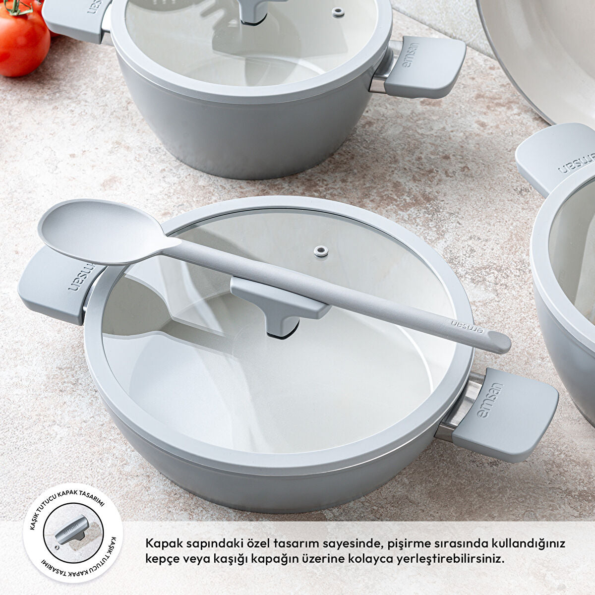 Emsan Swiss Crystal RS 7 Parça Tencere Seti - 3