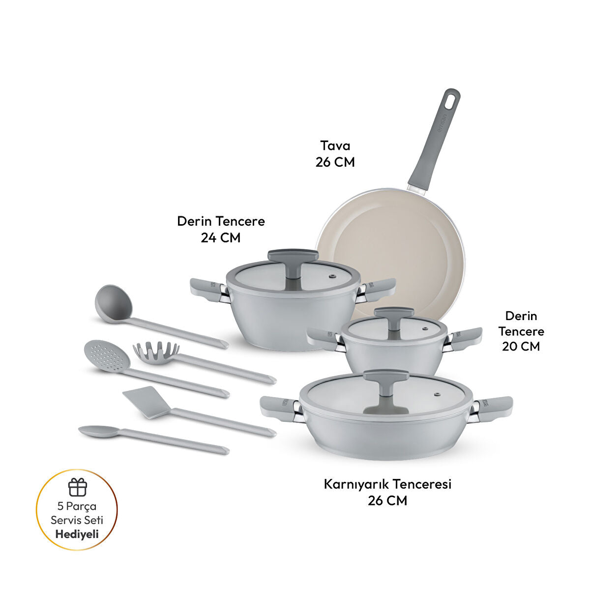 Emsan Swiss Crystal RS 7 Parça Tencere Seti - 9