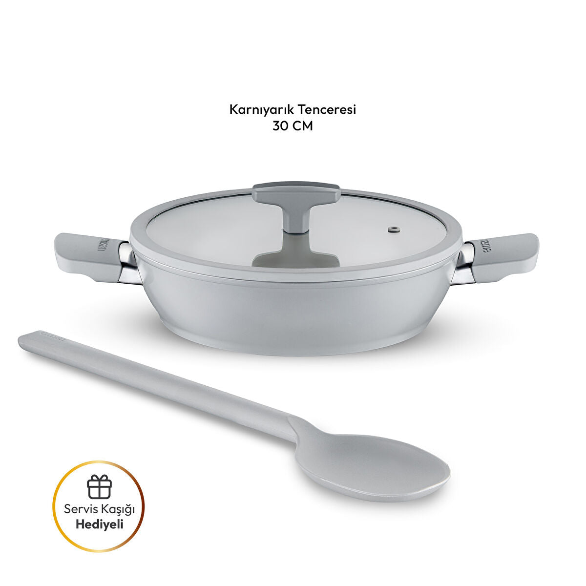 Emsan Swiss Crystal RS Karnıyarık Tenceresi Gri 30 cm - 6