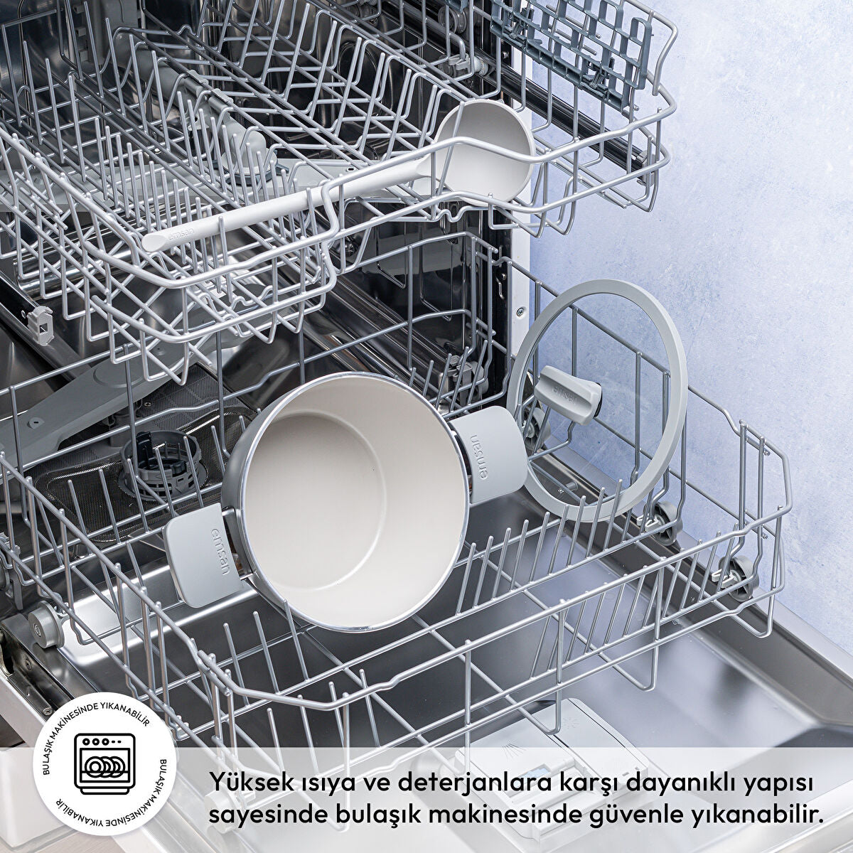 Emsan Swiss Cyrstal RS Derin Tencere Gri 20 cm - 5