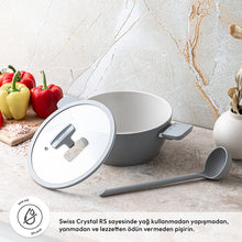 Emsan Swiss Cyrstal RS Derin Tencere Gri 24 cm - 2