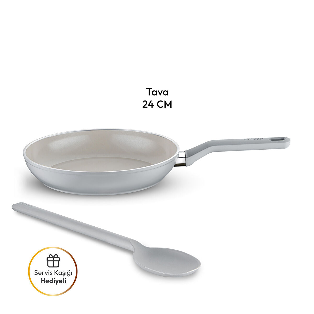 Emsan Swiss Cyrstal RS Tava Gri 24 cm - 5