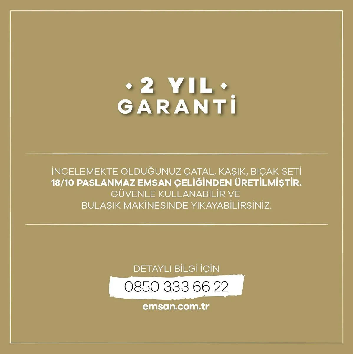 Emsan Elegance Duru Gold 84 Parça 12 Kişilik Lüks Kutulu Çatal Kaşık Bıçak Takımı - 10