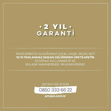 Emsan Elegance Duru Gold 84 Parça 12 Kişilik Lüks Kutulu Çatal Kaşık Bıçak Takımı - 10