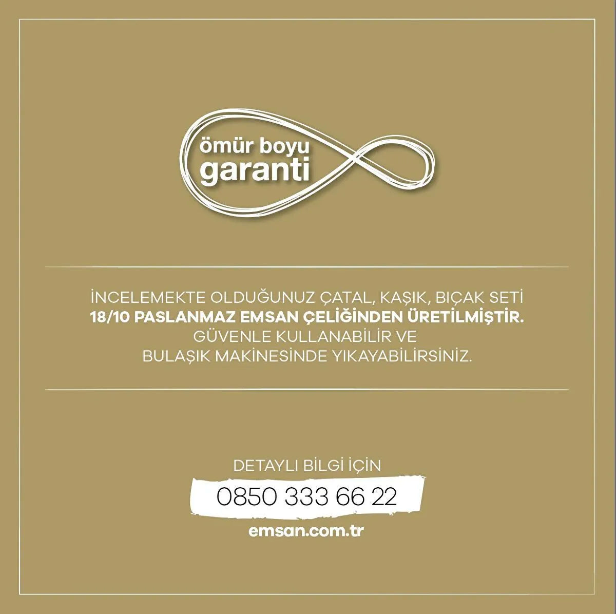 Emsan Side 84 Parça 12 Kişilik Çatal Kaşık Bıçak Takımı - 10