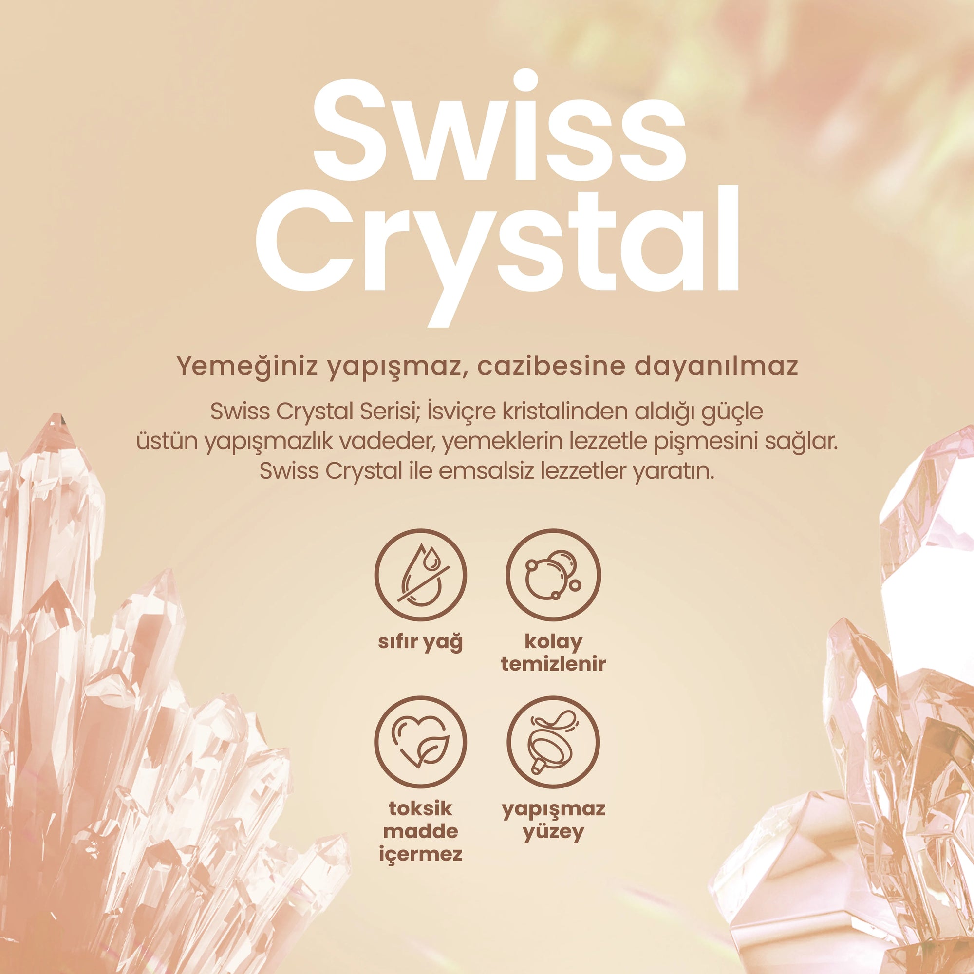 Emsan Swiss Crystal Kare Tava 28 cm - 4