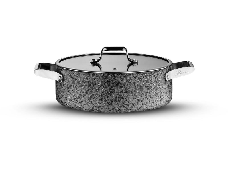 Brioni Stone-Age 24 Cm Basık Yanmaz Yapışmaz pilav karnıyarık tenceresi